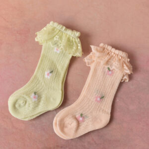 Meia estampada floral